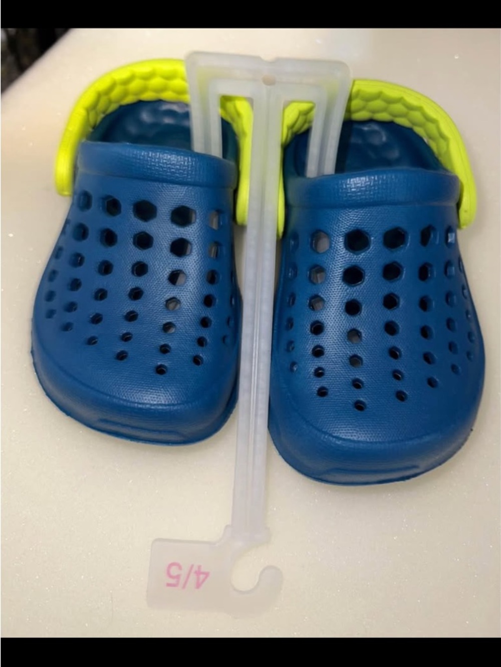 Kids Blue and Neon Yellow Slip-On Water Clogs